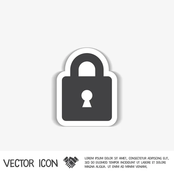 Icône symbole cadenas — Image vectorielle