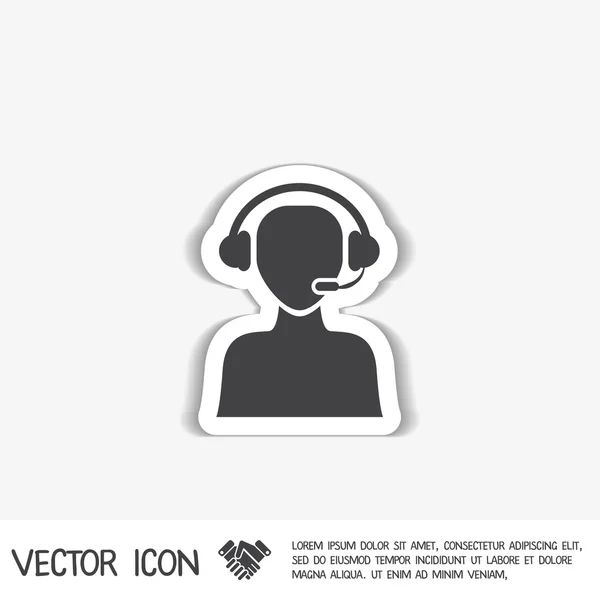 Avatar de atención al cliente — Vector de stock