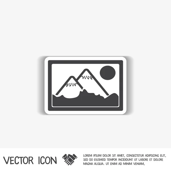 Picture, image icon — Stock Vector