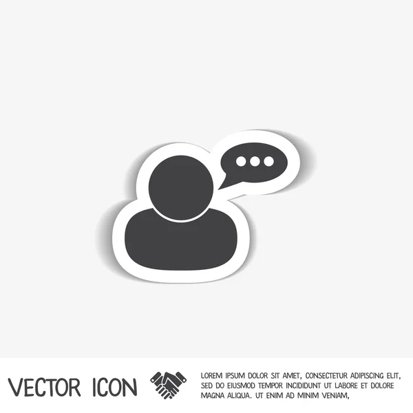 Carácter avatar signo de diálogo — Vector de stock