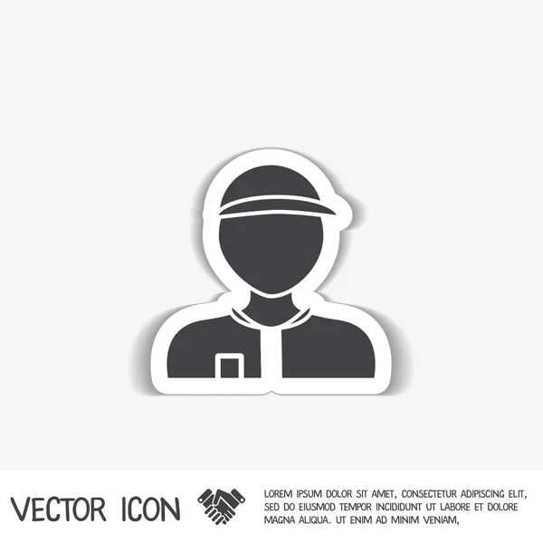 Ícone de avatar masculino — Vetor de Stock