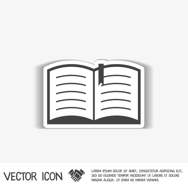 Signo de libro abierto . — Vector de stock