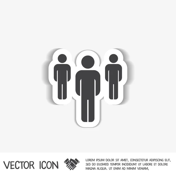 Silhouette of people avatars — Stock Vector