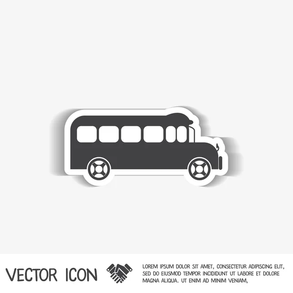 Ícone de ônibus escolar — Vetor de Stock