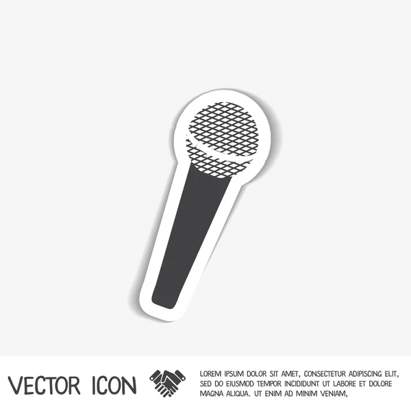 Símbolo de microfone musical — Vetor de Stock