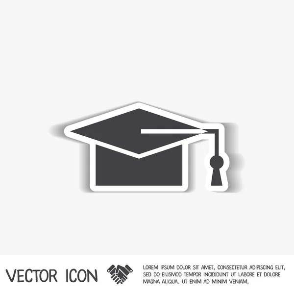 Señal de sombrero de graduado . — Vector de stock