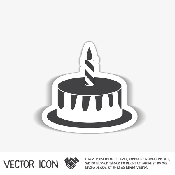 Icône gâteau d'anniversaire — Image vectorielle