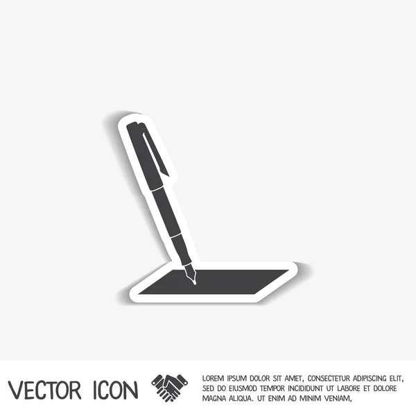 Escritura a pluma o lápiz — Vector de stock