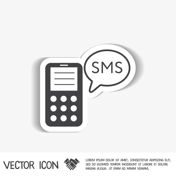 Smartphone com sms diálogo . — Vetor de Stock