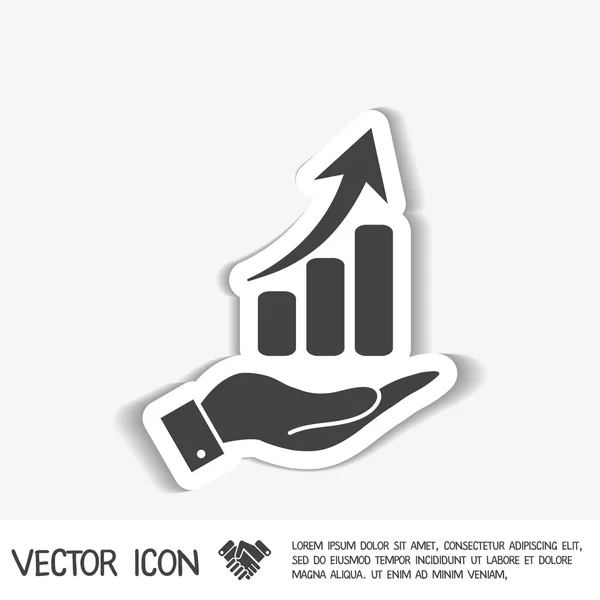 Hand innehav diagram — Stock vektor