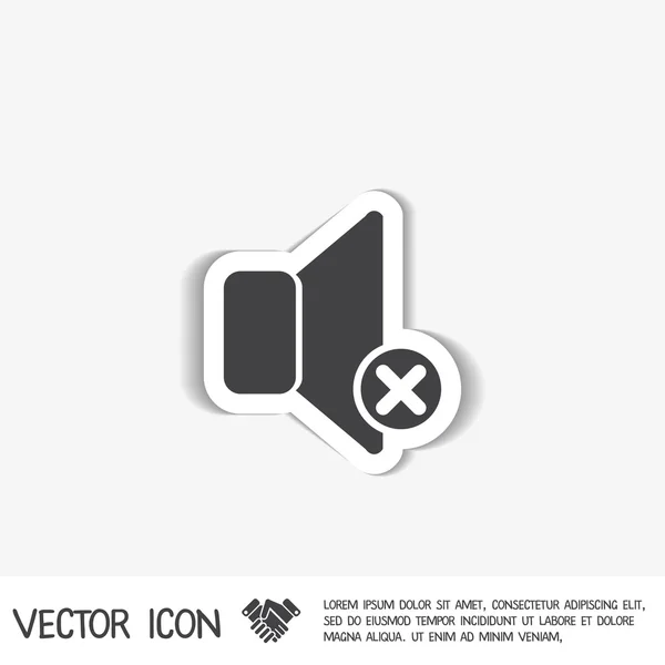 Señal de sonido mudo . — Vector de stock