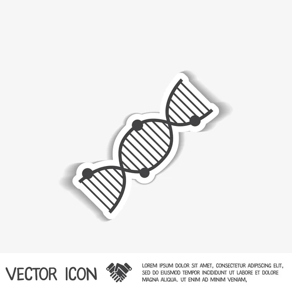 DNA-spiralen. Medicinsk forskning Symbol. — Stock vektor