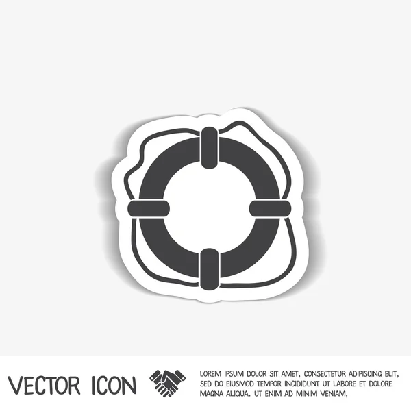 Lifebuoy sos icon — Stock Vector