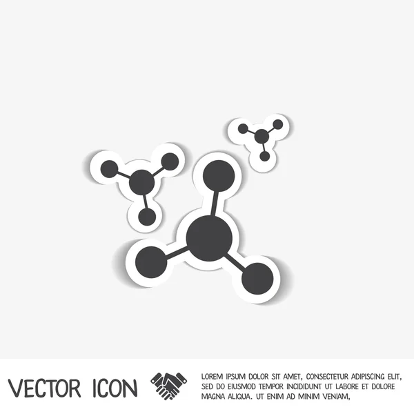 Atom and molecule symbols — Stock Vector