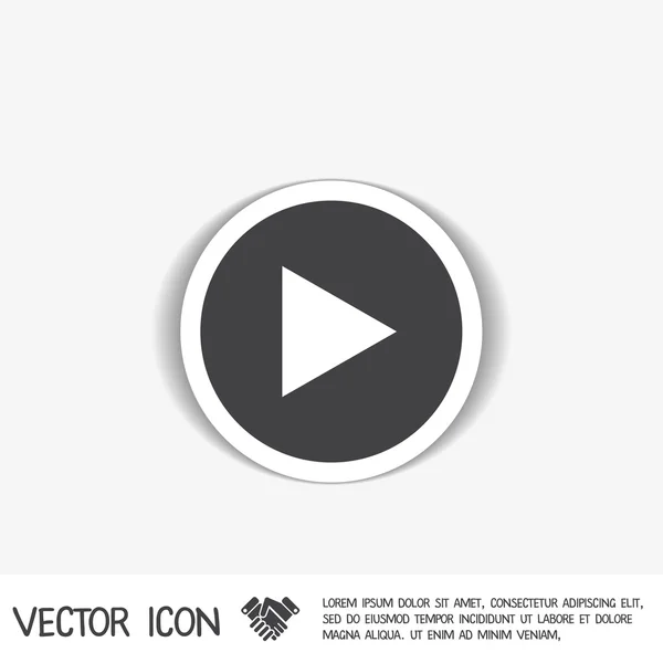 Mainkan ikon web - Stok Vektor