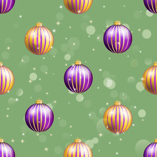 Christmas balls pattern — Stock Vector