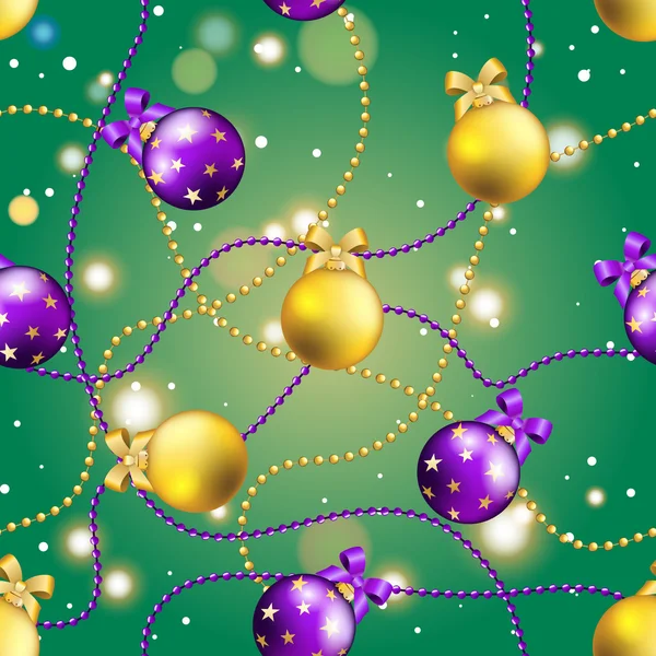 Kerstmis ballen patroon — Stockvector