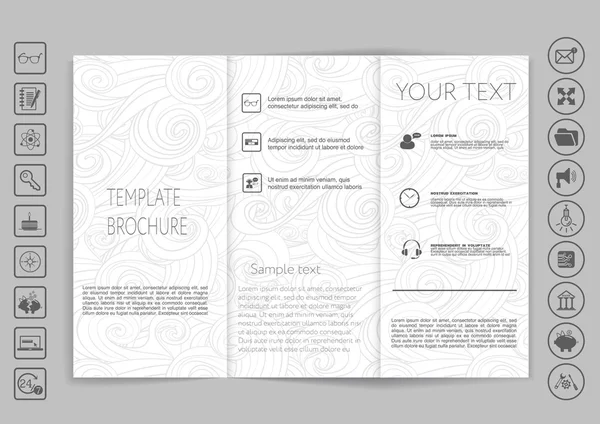 Tri-Fold Brochure modellare il design . — Vettoriale Stock