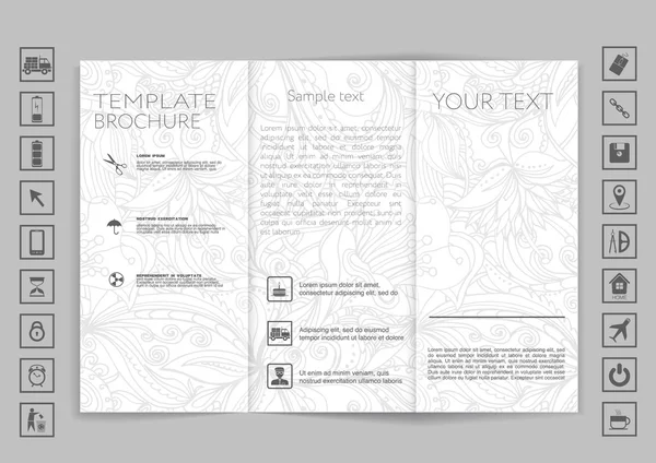 Tri-Fold broszury makiety projektu. — Wektor stockowy