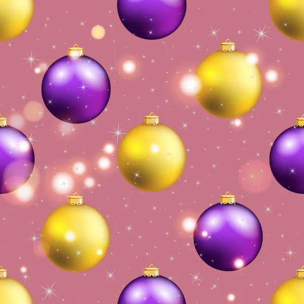 Christmas balls pattern — Stock Vector