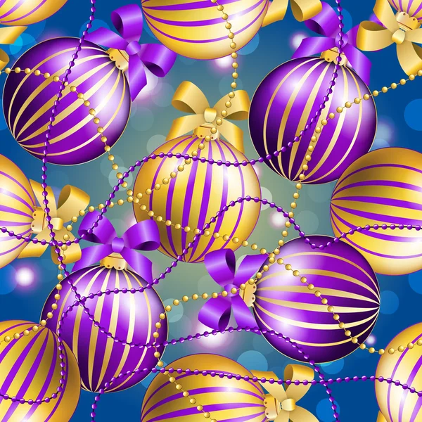 Kerstmis ballen patroon — Stockvector