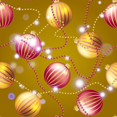 Yeni yıl Noel top desenle. Sparkles ve bokeh. Parlak ve parlak