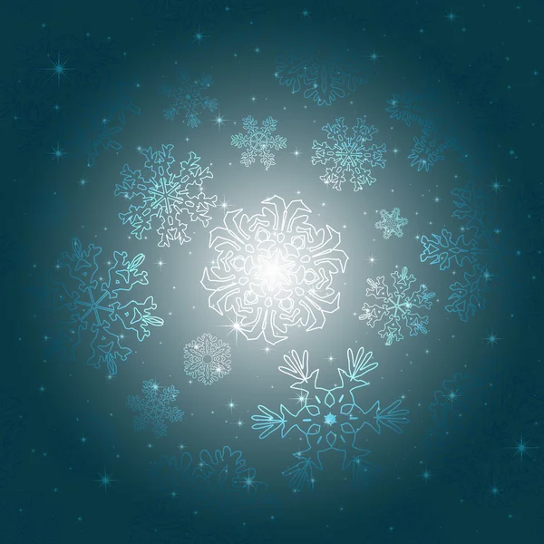 Patrón de copos de nieve de Navidad — Vector de stock