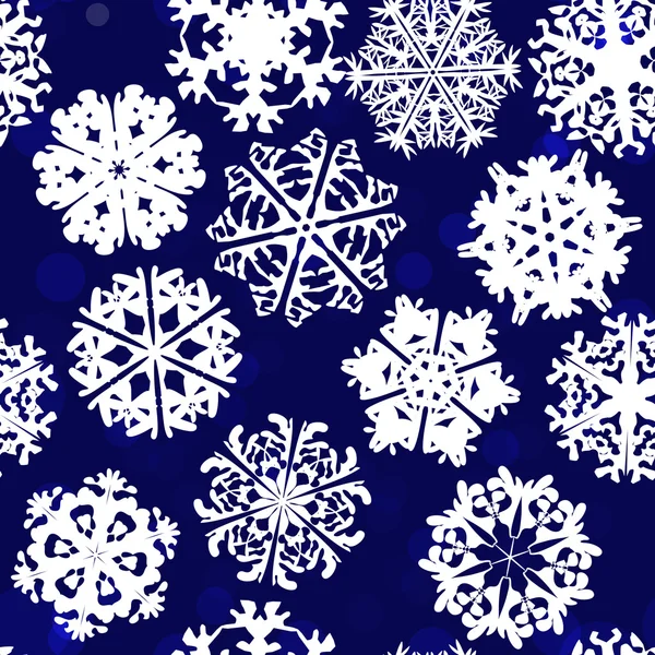 Patrón de copos de nieve de Navidad — Vector de stock