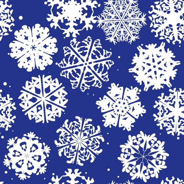 Christmas Snowflakes Pattern — Stock Vector