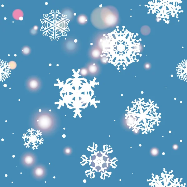 Patrón de copos de nieve de Navidad — Vector de stock