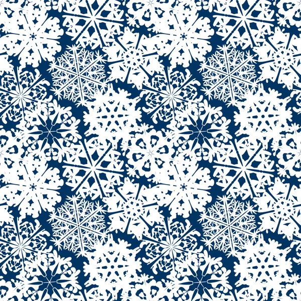 Patrón de copos de nieve de Navidad — Vector de stock