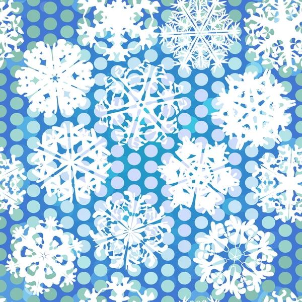 Jul snöflingor mönster — Stock vektor
