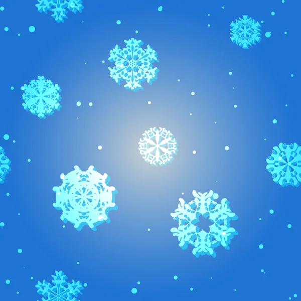 Patrón de copos de nieve de Navidad — Vector de stock