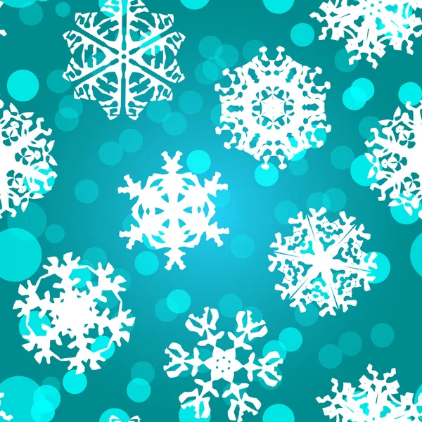 Christmas Snowflakes Pattern — Stock Vector