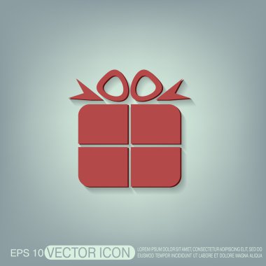 Fiyonklu hediye kutusu simgesi