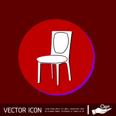 mobilya sandalye simgesi.