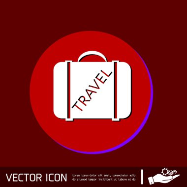 Bavul seyahat için sembolü