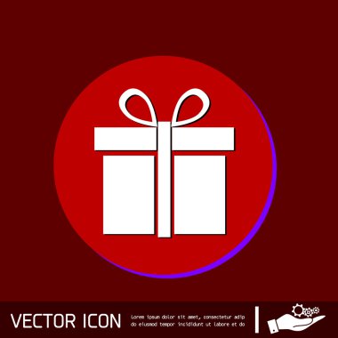 Fiyonklu hediye kutusu simgesi