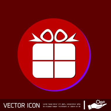 Fiyonklu hediye kutusu simgesi