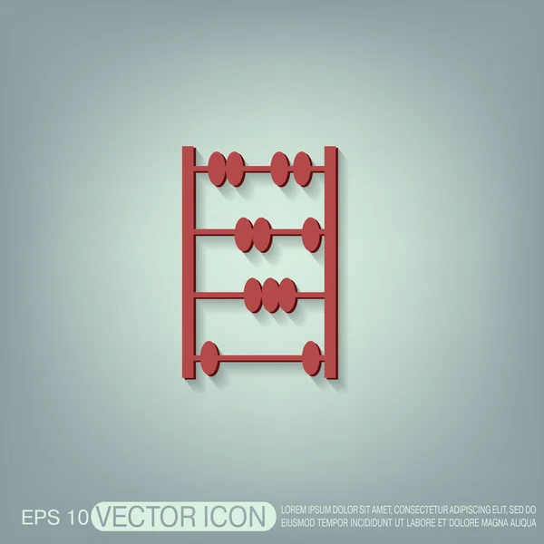 Oude retro abacus pictogram — Stockvector
