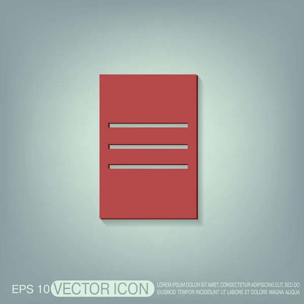 Pappersark ikon — Stock vektor