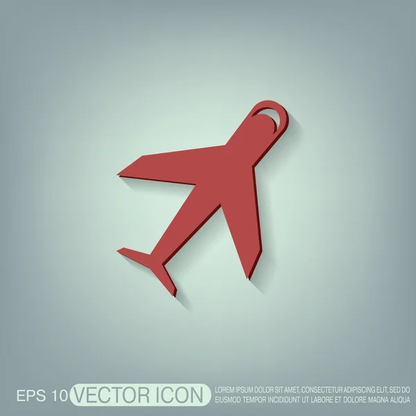 Icono de símbolo de avión — Vector de stock