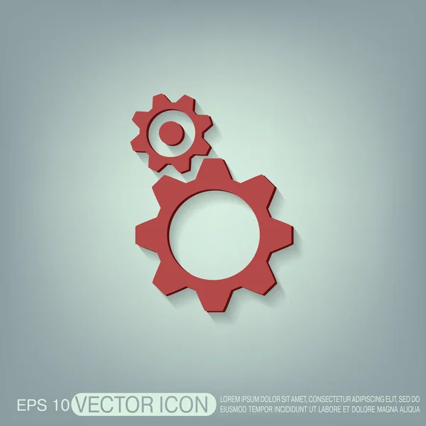 Ruedas dentadas, icono de ajuste y reparación — Archivo Imágenes Vectoriales