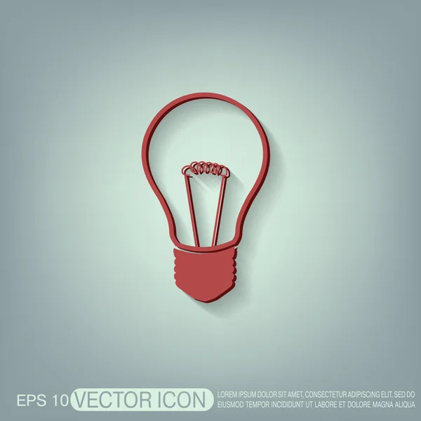 Glödlampa lampa ikonen — Stock vektor