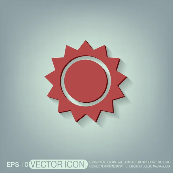 Clima sol icono — Vector de stock