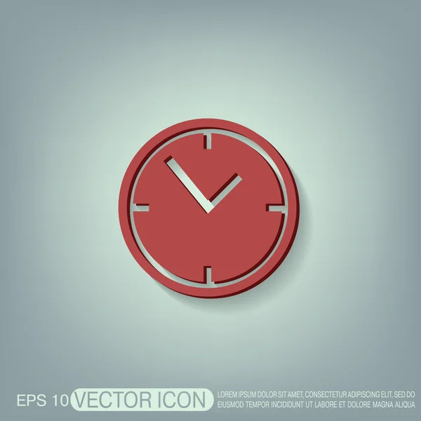 Klok horloge pictogram — Stockvector