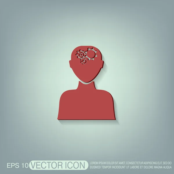 El hombre piensa icono — Vector de stock