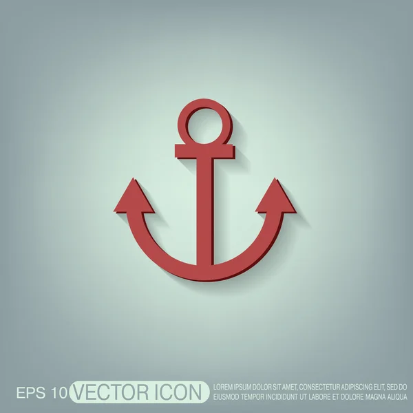 Icono del ancla náutica — Vector de stock