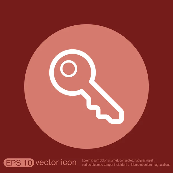 Ícone do símbolo chave — Vetor de Stock