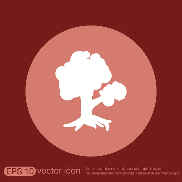 Icône symbole arbre — Image vectorielle